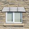 China 80x240cm Polycarbonate Canopy Window Awning Canopy Window Sun Shade Patio Cover Shelter  With Black Support wholesale