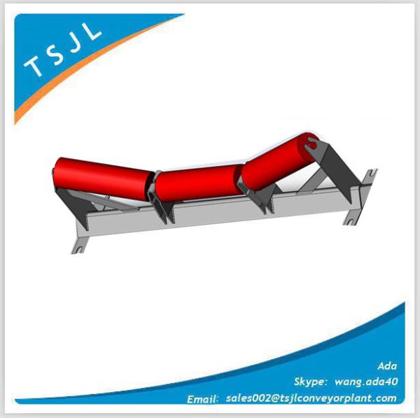 Belt conveyor trough idler roller support/frame/bracket