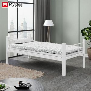 China Student Dormitory Bed Single layer Iron Frame Bed wholesale