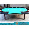 China 10 Seats Casino Poker Table With environmentally friendly PU leather armrest wholesale