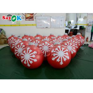 0.6m Small Xmas Ornaments PVC Inflatable Balls Outdoor Hanging Decorated Ball