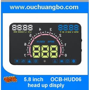 Ouchuangbo 5.8 inch hud head up diplay with OBD2 Interface Plug & Play ES350 Vehicle-Mounted Speeding Warning Alarm