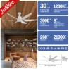 China Color Temperature 3000k 66-inch LED Ceiling Fan with Dimmable Light and White ABS Blades wholesale