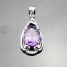 China 925 Silver Jewelry 9mmx11mm Amethyat Cubic Zircon Pendant(PSJ0406) wholesale