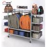 Flooring Gondola Retail Display Shelving Metal 4 - Way Hanging Apparel Display