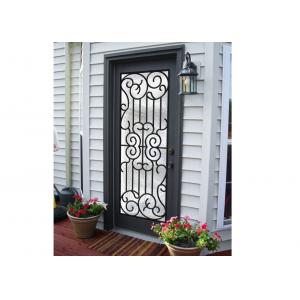 China Professional Wrought Iron And Glass Entry Doors For Building Sound Insulation supplier