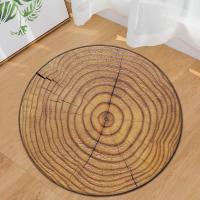 China Bedroom Marble Small Circular Rugs Polyester Computer Desk Floor Mat on sale