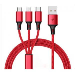 Fast Charging CE 3 in 1 USB Data Cable For Android Phone 120cm