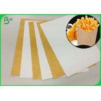 China One Side Coated 250g 325g White Back Kraft Paper For Making French Fries Box on sale