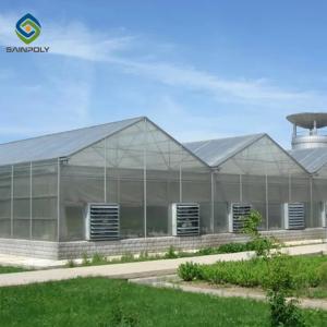 China 10.8m Polycarbonate Aluminium Greenhouse With Dome Roof Customized supplier