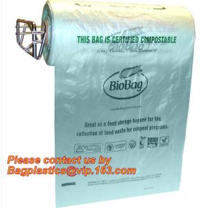 China OEM/ODM приняло напечатанную Compostable плашку отрезало пластиковый аттестованный дом ASTM D6400 ОК мешков для мусора EN13432 BPI wholesale