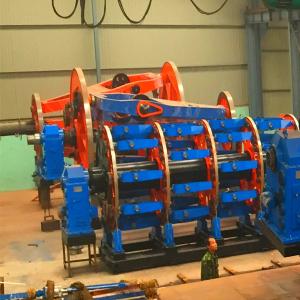 China Individual Motor Driving Armoured Cable Machine Type 500/30 Spool With Column Receive Line Rack supplier