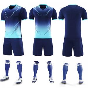 OEM Polyester Soccer Shirts Jerseys Breathable O Neck V Neck