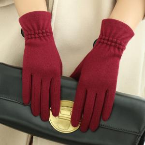 Fashion Red Women OEM Super Warm Winter Gloves Sensitive Screen Touch Cycling