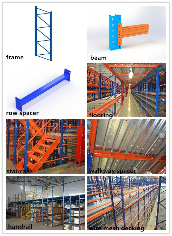 China Powder Coating Rack Supported Mezzanine Floor Warehouse Industrial Mezzanine Systems wholesale