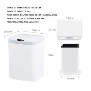 Mainstays 13.2 Gallon Trash Can, Motion Sensor Kit Intelligent Waste Trash Can Compactor