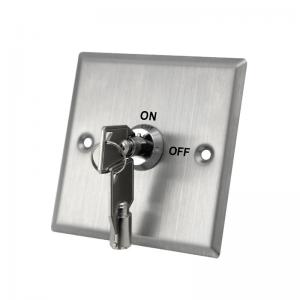 Single Pole Double Throw Keyed Momentary Switch，Square Size 2 Position Key Switch