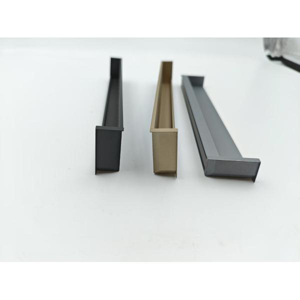 Aluminum Furniture Hidden Drawer Pulls Kitchen Cabinets Wardrobe Invisible Handles