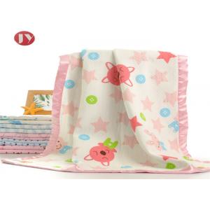 China Swaddle Warm Baby Blanket Printed Bamboo Cotton Azo Free No Fluorescer supplier