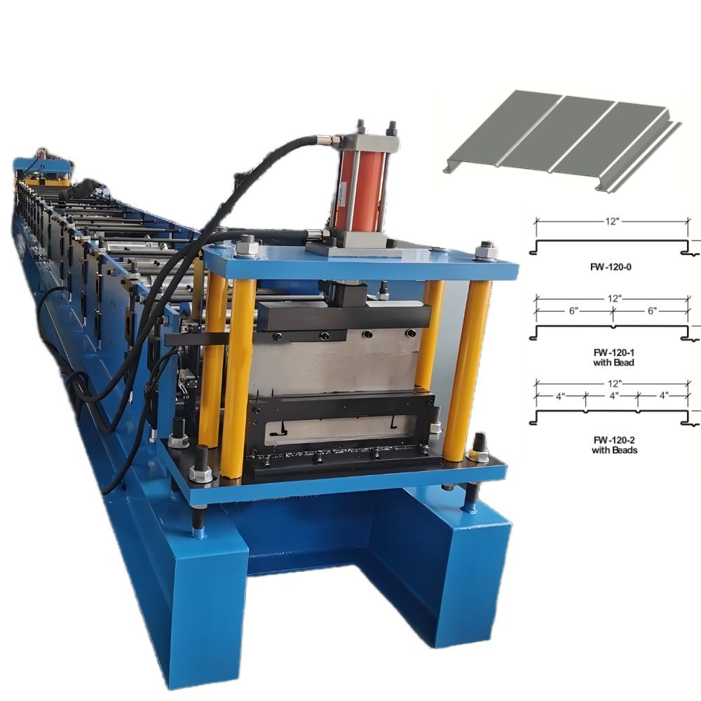 China 12 Inches Coverage Fastern Concleased Metal Reveal FW120 Wall Cladding Siding Panel Roll Forming Machine supplier