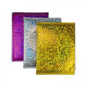 Waterproof Poly Holographic Bubble Mailers Bags Self Adhesive For Express Shipping