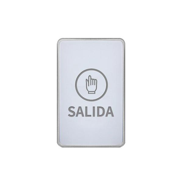El sensor de toque de texto en blanco en español botón de salida 86 * 50mm