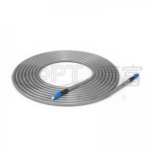 Crush Resistant 6.0mm Indoor Armored Fiber Optic Cable External Spiral Armored Patch Cord