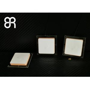White Color Rfid Reader Antenna , Circular Polarization Ceramic Handset Antenna