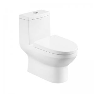 One Piece Ceramic Toilet Set 685×370×725mm Siphonic Flushing