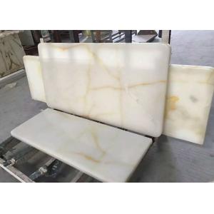 China Cream Onyx Natural Marble Tile / Cream Marble Floor Tiles Onyx Type For Floor wholesale