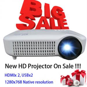 Newest 2015 White Color Video LCD Home Theater Projector With HDMI USB Proyector Beamer