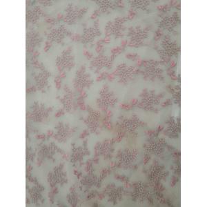 Small Floral Tulle Mesh Colored Embroidered Lace Fabric By The Yard