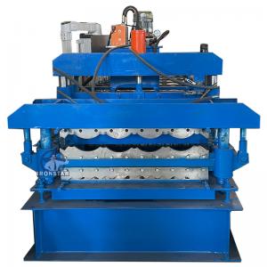 836mm Corrugated 828mm Glazed Tile Double Roll Forming Machine PLC control