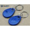 Custom Access Control 13.56Mhz RFID Key Fob Tags ABS NFC Blank In Blue Color