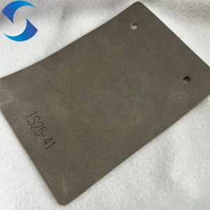 Cuero PVC liso con respaldo de gamuza de trama Material de cuero PVC duradero para muebles