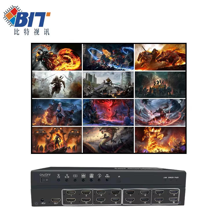 China Professional Grade 4K Seamless Switch Video Wall Controller with 16 Inputs 1 Output for CCTV Monitoring wholesale