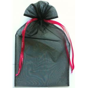 SGS Large Organza Gift Bags , Eco Drawstring Organza Pouch Offset Print