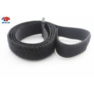 China Black Nylon Hook And Loop Cinch Straps Heavy Duty With High Strength supplier