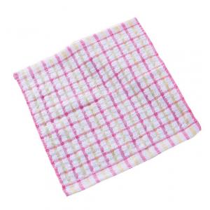 Cotton check wash dish cloth kitchen cleaning towel
