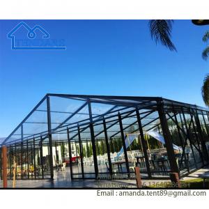 Large Clear Frame Glass Wall Atrium Event Gala Tent Marquee For Sale, Commercial Tents For Events