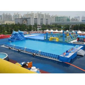 Durable Backyard Ground Metal Frame Pool Blue Inflatable Swimming Pool 0.9 PVC Tarpaulin