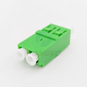 Flangeless LC / APC Duplex Fiber Optic Adapter With Plastic Buckle