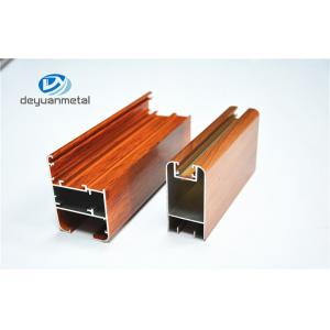 Nature Color Wooden Grain Aluminium Door Frames Alloy 6063 ISO Approval