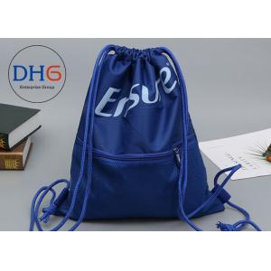 China Small Personalized Drawstring Bag Backpack Custom Logo Easily Packed Mesh Outside supplier