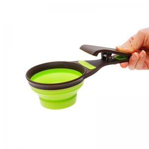 China Folding Silicone Pet Bowl Folding Food Spoon Can Clip Grain Bag Water Bowl Measuring Cup Dog Food Spoon supplier