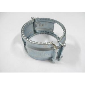 China Couplings Grip Collar Heavy Duty Pipe Clamps , Four Belt Screw Adjustable Pipe Clamp supplier