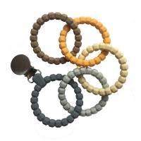 China Eco Friendly Silicone Baby Teether Ring Shape Soft Teething Chew Beads on sale