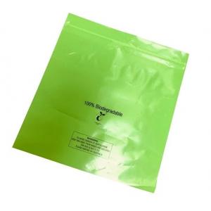 China PLA Biodegradable Cornstarch Minizip Grip Bags Green Color Plastic 100% Compostable Bags, K, Zip Loc, Grip Seal supplier