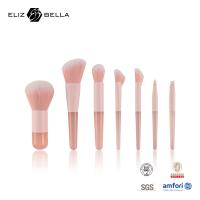 China 7pcs Clear Plastic Handle Synthetic Hair Makeup Brush Gift Set Cosmetic Brush Set on sale