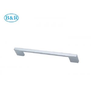 China Brushed Nickel Cabinet Door Handles / Aluminum Pull Handles 192 Mm Hole Space supplier